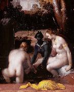 Cornelisz van Haarlem Bathseba at her bath oil